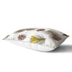 - Rh-Dik-8347-Gorsel2 - Realhomes Beyaz Zemin Üzerinde Kozalak Desenli Dijital Baskılı Modern Dikdörtgen Yastık Kırlent Kılıfı Realhomes