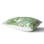 - Rh-Dik-8352-Gorsel2 - Realhomes Beyaz Zemin Üzerinde Yeşil Yaprak Desenli Dikdörtgen Yastık Kırlent Kılıfı Realhomes