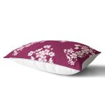 - Rh-Dik-8368-Gorsel2 - Realhomes Bordo Zemin Üzerinde Beyaz Rengarenk Çiçek Desenli Modern Dikdörtgen Yastık Kırlent Kılıfı Realhomes