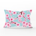 - Rh-Dik-8373-Gorsel1 - Realhomes Rengarenk Zemin Üzerinde Pembe Çiçek Desenki Dikdörtgen Yastık Kırlent Kılıfı Realhomes