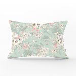 Rengarenk Zemin Üzerinde Çiçek Desenli Dijital Baskılı Modern Dikdörtgen Yastık Kırlent Kılıfı Realhomes