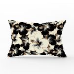 - Rh-Dik-8408-Gorsel1 - Realhomes Rengarenk Zemin Üzerinde Siyah Çiçek Desenli Dikdörtgen Yastık Kırlent Kılıfı Realhomes