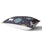 - Rh-Dik-8409-Gorsel2 - Realhomes Renkli Zemin Üzerinde Geyik Desenli Dijital Baskılı Modern Dikdörtgen Yastık Kırlent Kılıfı Realhomes