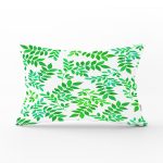 Yaprak Temalı Dijital Baskılı Dikdörtgen Yastık Kırlent Kılıfı Realhomes