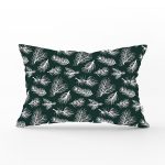 - Rh-Dik-8415-Gorsel1 - Realhomes Renkli Zeminli Beyaz Yaprak Desenli Dijital Baskılı Modern Dikdörtgen Yastık Kırlent Kılıfı Realhomes