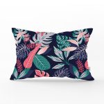 - Rh-Dik-8433-Gorsel1 - Realhomes Renkli Zeminli Soyut Yaprak Desenli Dijital Baskılı Modern Dikdörtgen Yastık Kırlent Kılıfı Realhomes