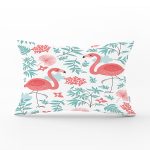 Modern Flamingo Desenli Dijital Baskılı Dikdörtgen Yastık Kırlent Kılıfı Realhomes
