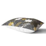 - Rh-Dik-8453-Gorsel2 - Realhomes Siyah Zemin Üzerinde Gold Detaylı Yaprak Desenli Modern Dikdörtgen Yastık Kırlent Kılıfı Realhomes