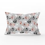 - Rh-Dik-8457-Gorsel1 - Realhomes Pastel Zemin Üzerinde Yaprak Desenli Dijital Baskılı Modern Dikdörtgen Yastık Kırlent Kılıfı Realhomes