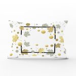 - Rh-Dik-8460-Gorsel1 - Realhomes Beyaz Zemin Üzerinde Geometrik Desenli Yaprak Motifli Dikdörtgen Yastık Kırlent Kılıfı Realhomes