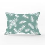 - Rh-Dik-8465-Gorsel1 - Realhomes Renkli Zeminli Beyaz Yaprak Desenli Dijital Baskılı Modern Dikdörtgen Yastık Kırlent Kılıfı Realhomes