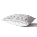 Renkli Zemin Üzerinde Kartanesi Desenli Geyik Motifli Dikdörtgen Yastık Kırlent Kılıfı Realhomes