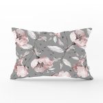 Pastel Zeminli Rengarenk Çiçek Desenli Dijital Baskılı Modern Dikdörtgen Yastık Kırlent Kılıfı Realhomes