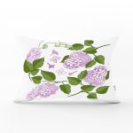 - Rh-Dik-8493-Gorsel1 - Realhomes Beyaz Zemin Üzerinde Yeşil Yapraklı Çiçek Desenli Modern Dikdörtgen Yastık Kırlent Kılıfı Realhomes