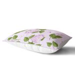 Rengarenk Zemin Üzerinde Yeşil Yapraklı Çiçek Desenli Modern Dikdörtgen Yastık Kırlent Kılıfı Realhomes