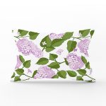- Rh-Dik-8495-Gorsel1 - Realhomes Beyaz Zemin Üzerinde Yeşil Yapraklı Çiçek Desenli Modern Dikdörtgen Yastık Kırlent Kılıfı Realhomes