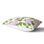 - Rh-Dik-8495-Gorsel2 - Realhomes Beyaz Zemin Üzerinde Yeşil Yapraklı Çiçek Desenli Modern Dikdörtgen Yastık Kırlent Kılıfı Realhomes