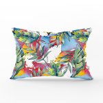 - Rh-Dik-8498-Gorsel1 - Realhomes Beyaz Zemin Üzerinde Yaprak Desenli Dijital Baskılı Modern Dikdörtgen Yastık Kırlent Kılıfı Realhomes