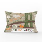 New York Temalı Dijital Baskılı Dekoratif Dikdörtgen Yastık Kırlent Kılıfı Realhomes