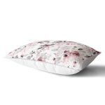 Beyaz Zemin Üzerinde Rengarenk Çiçek Desenli Dikdörtgen Yastık Kırlent Kılıfı Realhomes