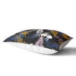 - Rh-Dik-8501-Gorsel2 - Realhomes Siyah Zeminli Renkli Yaprak Desenli Dijital Baskılı Modern Dikdörtgen Yastık Kırlent Kılıfı Realhomes