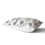 - Rh-Dik-8503-Gorsel2 - Realhomes Beyaz Zemin Üzerinde Siyah Yaprak Desenli Dikdörtgen Yastık Kırlent Kılıfı Realhomes