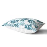 Beyaz Zemin Üzerinde Renkli Deniz Otu Desenli Dijital Baskılı Modern Dikdörtgen Yastık Kılıfı Realhomes