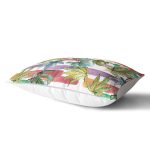 Beyaz Zemin Üzerinde Renkli Çizgili Dijital Baskılı Modern Dikdörtgen Yastık Kırlent Kılıfı Realhomes