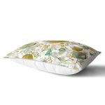 Beyaz Zeminli Sonbahar Yaprak Desenli Dijital Baskılı Modern Dikdörtgen Yastık Kırlent Kılıfı Realhomes