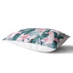 Rengarenk Zemin Üzerinde Çiçek Desenli Dijital Baskılı Modern Dikdörtgen Yastık Kırlent Kılıfı Realhomes