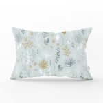 - Rh-Dik-8556-Gorsel1 - Realhomes Renkli Zemin Üzerinde Yaprak Desenli Dijital Baskılı Modern Dikdörtgen Yastık Kırlent Kılıfı Realhomes