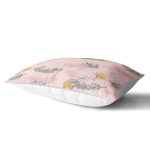 - Rh-Dik-8557-Gorsel2 - Realhomes Renkli Zemin Üzerinde Kartane Desenli Yaprak Motifli Dikdörtgen Yastık Kırlent Kılıfı Realhomes