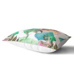 Beyaz Zemin Üzerinde Renkli Soyut Desenli Dikdörtgen Yastık Kırlent Kılıfı Realhomes