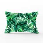 - Rh-Dik-8569-Gorsel1 - Realhomes Beyaz Zemin Üzerinde Yeşil Yaprak Desenli Dikdörtgen Yastık Kırlent Kılıfı Realhomes