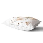 Beyaz Zemin Üzerinde Çiçek Desenli Dijital Baskılı Modern Dikdörtgen Yastık Kırlent Kılıfı Realhomes