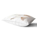 Beyaz Zemin Üzerinde Çiçek Desenli Dijital Baskılı Modern Dikdörtgen Yastık Kırlent Kılıfı Realhomes