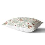 Rengarenk Zemin Üzerinde Çiçek Desenli Dijital Baskılı Modern Dikdörtgen Yastık Kırlent Kılıfı Realhomes