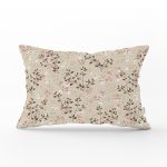 Pastel Zemin Üzerinde Çiçek Desenli Dijital Baskılı Modern Dikdörtgen Yastık Kırlent Kılıfı Realhomes