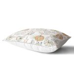 Beyaz Zeminli Balkabağı Desenli Dijital Baskılı Modern Dikdörtgen Yastık Kırlent Kılıfı Realhomes