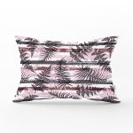 Rengarenk Zemin Üzerinde Çiçek Desenli Dijital Baskılı Modern Dikdörtgen Yastık Kırlent Kılıfı Realhomes