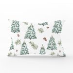 - Rh-Dik-8609-Gorsel1 - Realhomes Beyaz Zemin Üzerinde Çamağacı Desenli Dijital Baskılı Modern Dikdörtgen Yastık Kırlent Kılıfı Realhomes