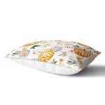 - Rh-Dik-8630-Gorsel2 - Realhomes Beyaz Zeminli Bal Kabağı Desenli Dijital Baskılı Modern Dikdörtgen Yastık Kırlent Kılıfı Realhomes