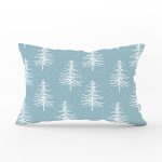 - Rh-Dik-8631-Gorsel1 - Realhomes Renkli Zemin Üzerinde Beyaz Çam Ağacı Desenli Dijital Baskılı Modern Dikdörtgen Yastık Kılıfı Realhomes