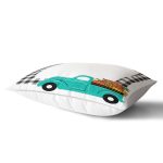 - Rh-Dik-8634-Gorsel2 - Realhomes Ekose Çerçeveli Bal Kabaklı Araba Dijital Baskılı Modern Dikdörtgen Yastık Kırlent Kılıfı Realhomes