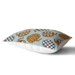 - Rh-Dik-8638-Gorsel2 - Realhomes Pastel Zeminli Ekoseli Balkabağı Dijital Baskılı Modern Dikdörtgen Yastık Kırlent Kılıfı Realhomes