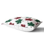 - Rh-Dik-8645-Gorsel2 - Realhomes Beyaz Zemin Üzerinde Ekoseli Sonbahar Yaprak Desenli Dikdörtgen Yastık Kırlent Kılıfı Realhomes