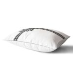 Beyaz Zemin Üzerinde Siyah Ekoseli Fiyonk Desenli Modern Dikdörtgen Yastık Kırlent Kılıfı Realhomes