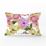 - Rh-Dik-8655-Gorsel1 - Realhomes Beyaz Zemin Üzerinde Çiçek Desenli Dijital Baskılı Modern Dikdörtgen Yastık Kırlent Kılıfı Realhomes