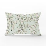 Pastel Zemin Üzerinde Çiçek Desenli Dijital Baskılı Modern Dikdörtgen Yastık Kırlent Kılıfı Realhomes