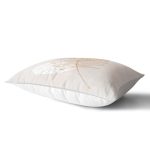 Pastel Zemin Üzerinde Yaprak Desenli Dijital Baskılı Modern Dikdörtgen Yastık Kırlent Kılıfı Realhomes